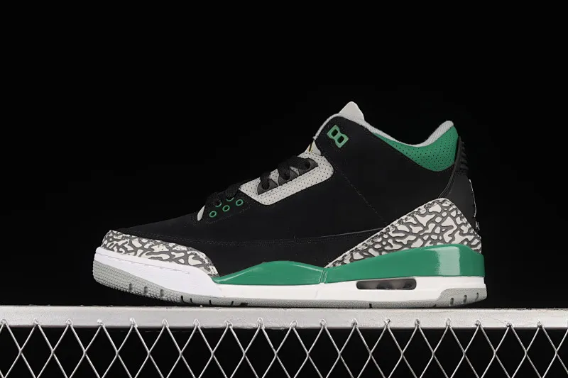 All categories Air Jordan Jordan series basketball shoes Air Jordan 3 foreign trade version Air Jordan 3 Retro "Racer Blue" AJ3 Joe 3 black and green CT8532-030